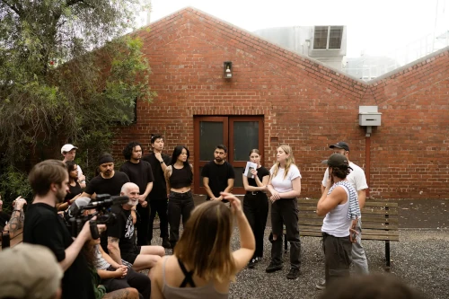 Film still — Michael Beets directing